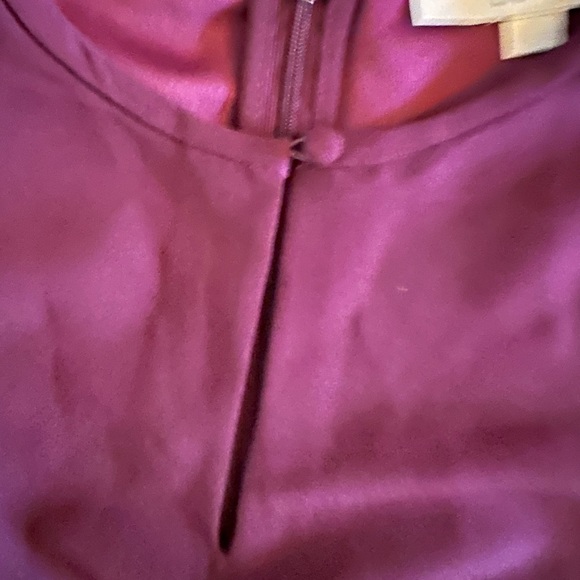 LOFT Deep Purple Flutter Sleeve Dress - Picture 4 of 7